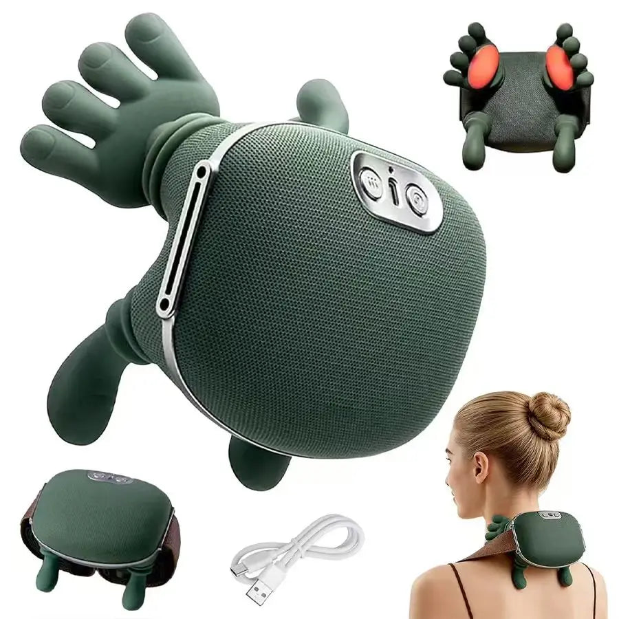 4D Neck And Shoulder Massager, Bionic Neck And Shoulder Massager, Wireless Neck, Cervical Spine, And Trapezius Kneading Massager, Heated Neck And Shoulder Massager