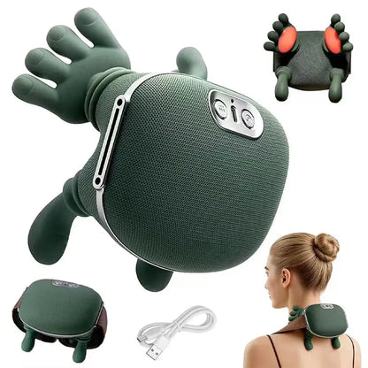 4D Neck And Shoulder Massager, Bionic Neck And Shoulder Massager, Wireless Neck, Cervical Spine, And Trapezius Kneading Massager, Heated Neck And Shoulder Massager