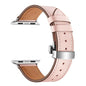 stainless steel butterfly buckle leather strap for apple watch band 38mm 42mm iwatch series 4 3 2 1 wrist bracelet accessories