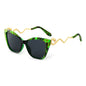 Trade Design Sunglasses Retro Snake Temple Sun Glasses Metal Cat Eye Party Shades