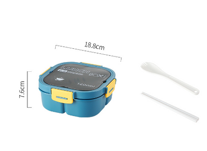 Classic simple microwaveable portable salad box lunch box with cutlery