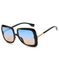 Square Frame Sunglasses Trendy Brand With Large Frame Sunglasses Gradient Color Glasses Female