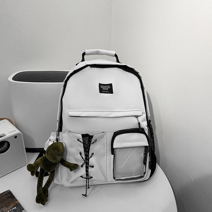 Ins Cool High School College Student Trend Brand Backpack Girl Casual Large Capacity Backpack Junior High School Bag Men