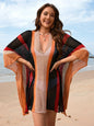 Women's Splicing Hollow Beach Skirt Loose Bikini Hoodie for Women