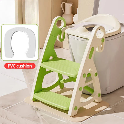 Potty Training Seat & Toddler Step Stool Stability Toddler Toilet Seat Adjustable Height Potty Seats for Toddlers Boys Girls