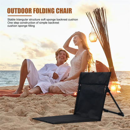 Foldable Camping Chair Outdoor Garden Park Single Lazy Chair Backrest Cushion Picnic Camping Folding Back Chair Beach Chairs