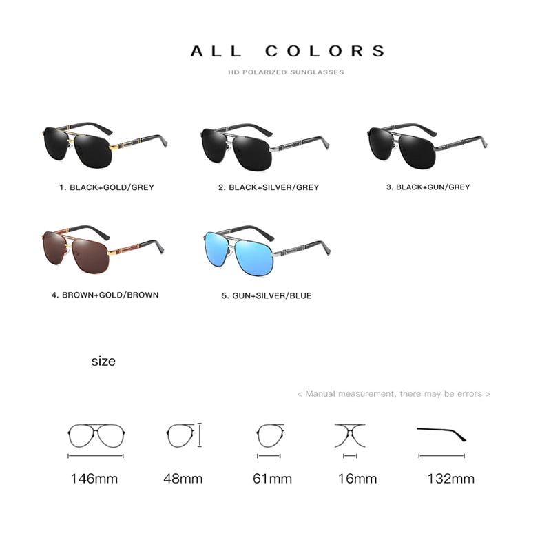 Polarized Glasses for Driving Male Sunglass Brand Designer Black Sun Glasses