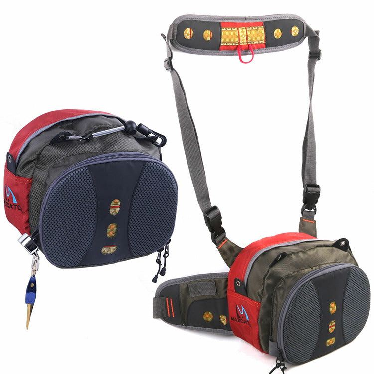 Multi-functional Fly Fishing Tackle Bag with Multiple Pockets, Unisex Chest Pack, Shoulder Fishing Bag