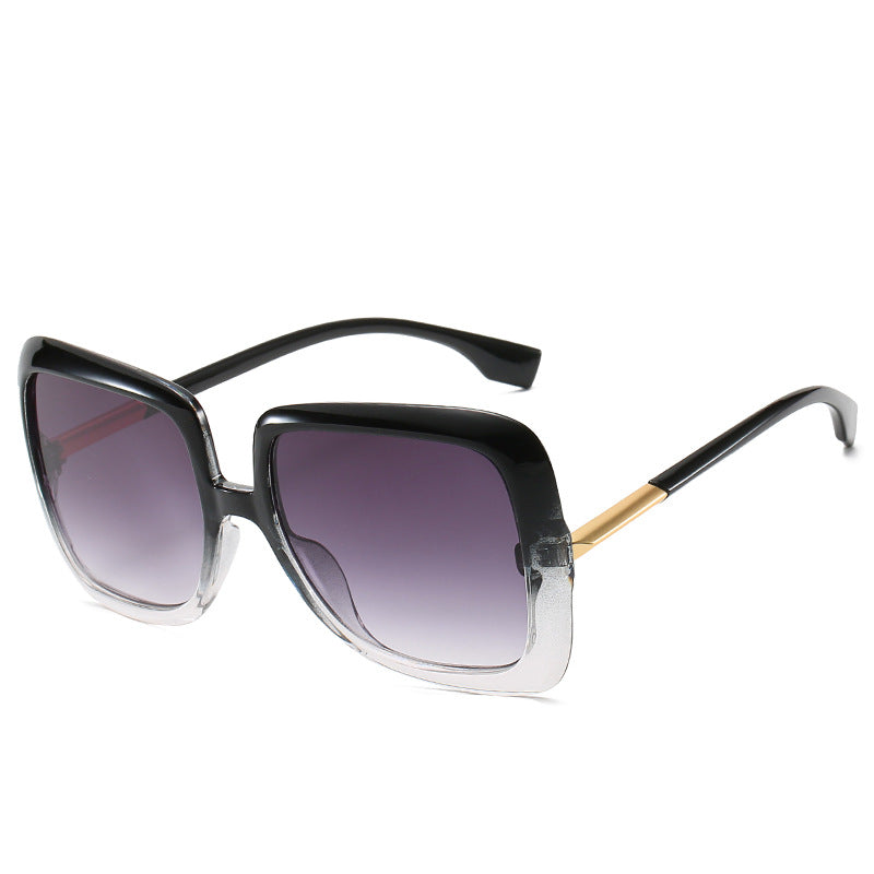 Square Frame Sunglasses Trendy Brand With Large Frame Sunglasses Gradient Color Glasses Female