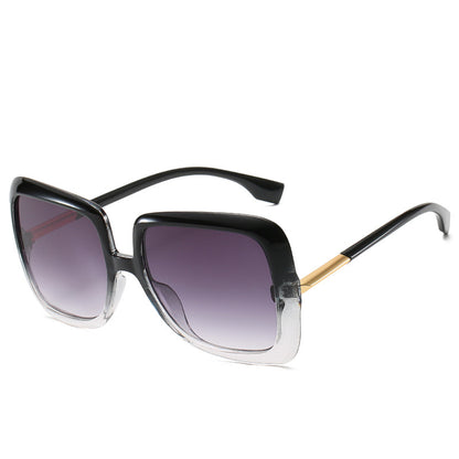 Square Frame Sunglasses Trendy Brand With Large Frame Sunglasses Gradient Color Glasses Female