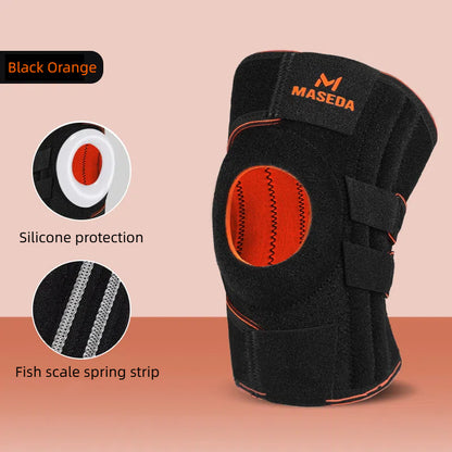 Meniscus Sports Knee Protector Silicone Shock Absorber Stability Patella Knee Protector Support Strip Velcro Adjustable