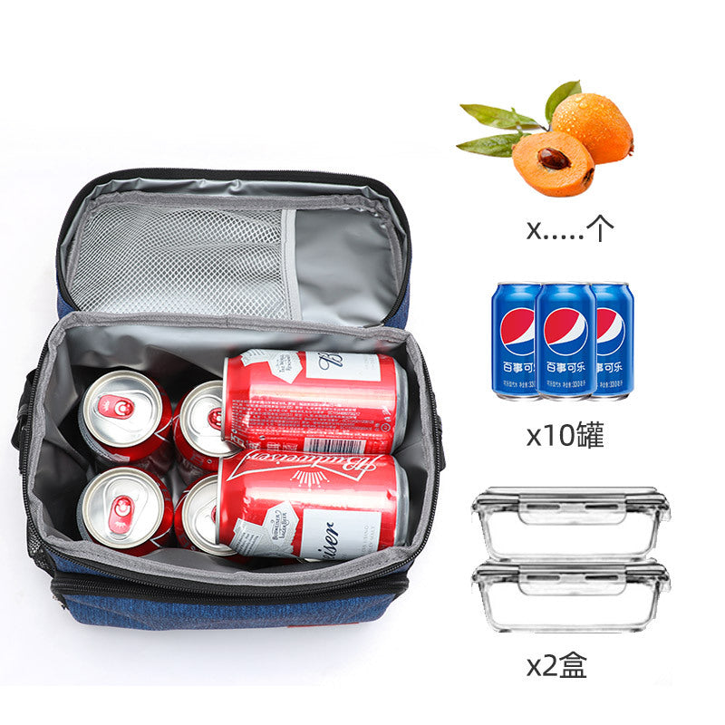 Outdoor new large capacity portable insulated lunch box bag portable office worker lunch bag