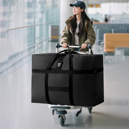Oxford Fabric Storage Bag: Thick, Large-Capacity, Portable (Grid Pattern) – For Clothes, Blankets, Checked Luggage