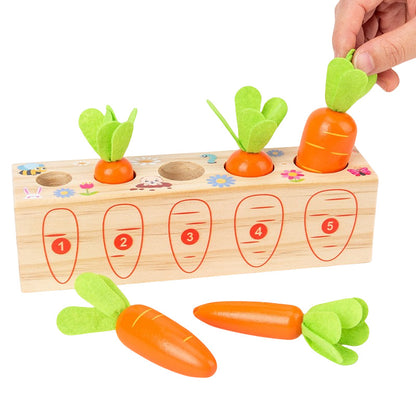 Wooden Fun Number Carrot Pulling Game Enlightenment Cognition 3-4 Year Old Early Education Toy
