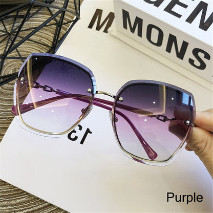 Women's Men Rimless Square Polarized Sunglasses New Outdoor Cycling Sun Glasses Vintage Shades Female UV400 Eyewear Accessories