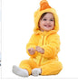 Flannel children's crawling clothes baby clothes long sleeved hoodie newborn cartoon jumpsuit