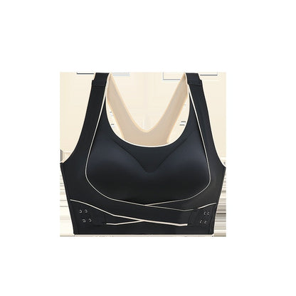 Traceless Sports Bra for Women Shockproof Running Gather Anti sagging Back Fitness Yoga Tank Top Style Steel Ring Free Bra