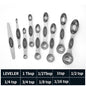 Stainless steel double headed magnetic suction spoon 8-piece set 9-piece set baking tool scale spoon set kitchen seasoning spoon