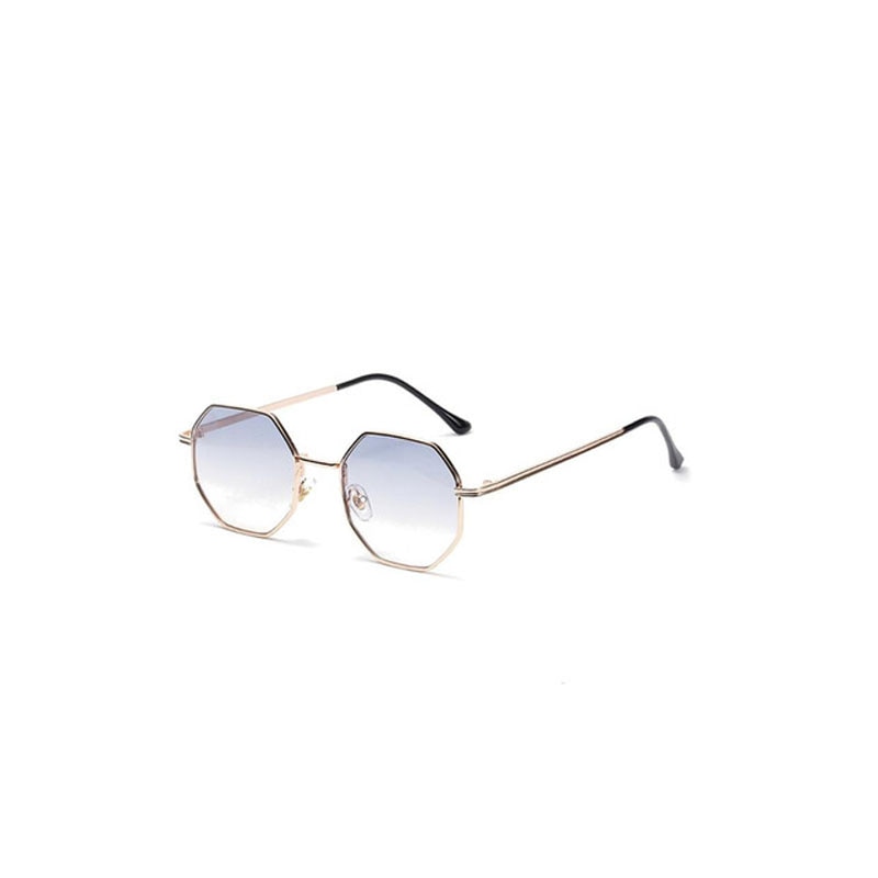 Square Sunglasses New Ladies Retro Classic Fishing glasses Men women Luxury polygon Metal frame Gold Green Eyewear UV400