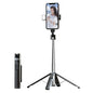 New Reinforced Quadripod Bluetooth Selfie Stick Outdoor Multi-Function Mobile Phone Live Broadcast Bracket Fill Light Selfie Stick
