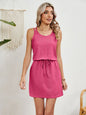 Hollow swimsuit cover cross back bohemian summer dress