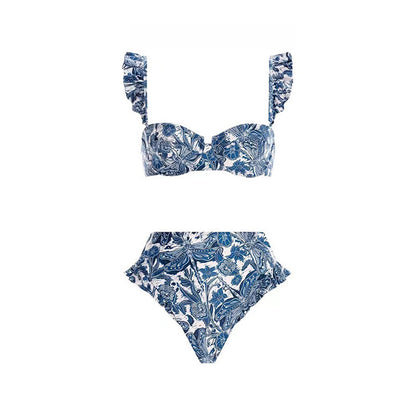 Sexy bikini swimsuit summer French split swimsuit set