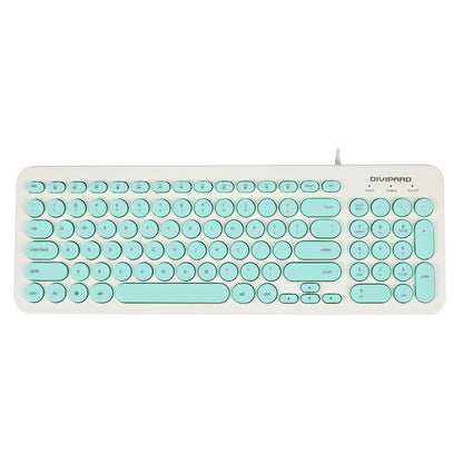 D520 Silent Wired Esports Keyboard USB Ultra Thin 104 Key Business Office Retro Punk Computer Gaming Keyboard