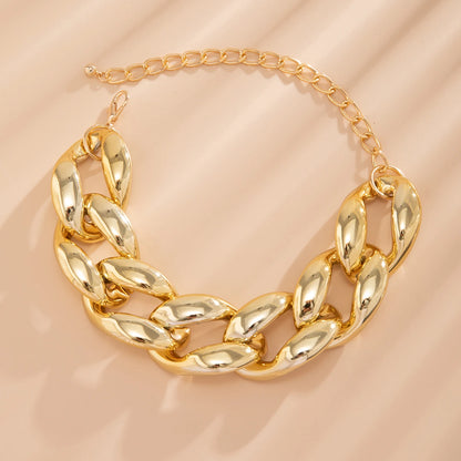 Exaggerated Big Thick Chain Short Choker Necklace for Women Trendy Statement Collar on the Neck Accessories