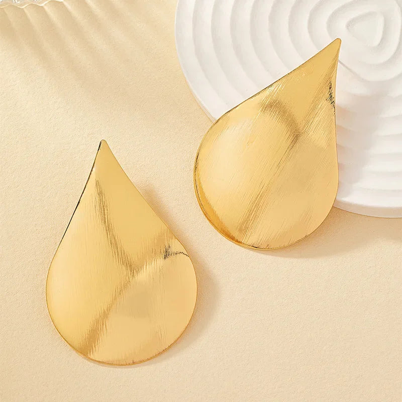 Simple Geometric Drop Metal Stud Earrings For Women Holiday Party Gift  Jewelry Ear Accessories