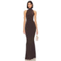 Hanging neck exposed back slim fit fashionable fishtail long dress formal dress