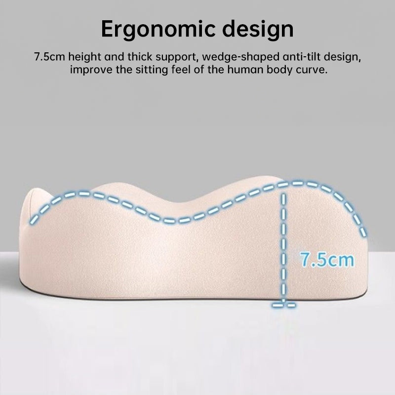 Memory foam car seat cushion. Ergonomic support. Relieves back/coccyx pain. Universal fit.