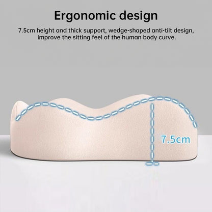 Memory foam car seat cushion. Ergonomic support. Relieves back/coccyx pain. Universal fit.