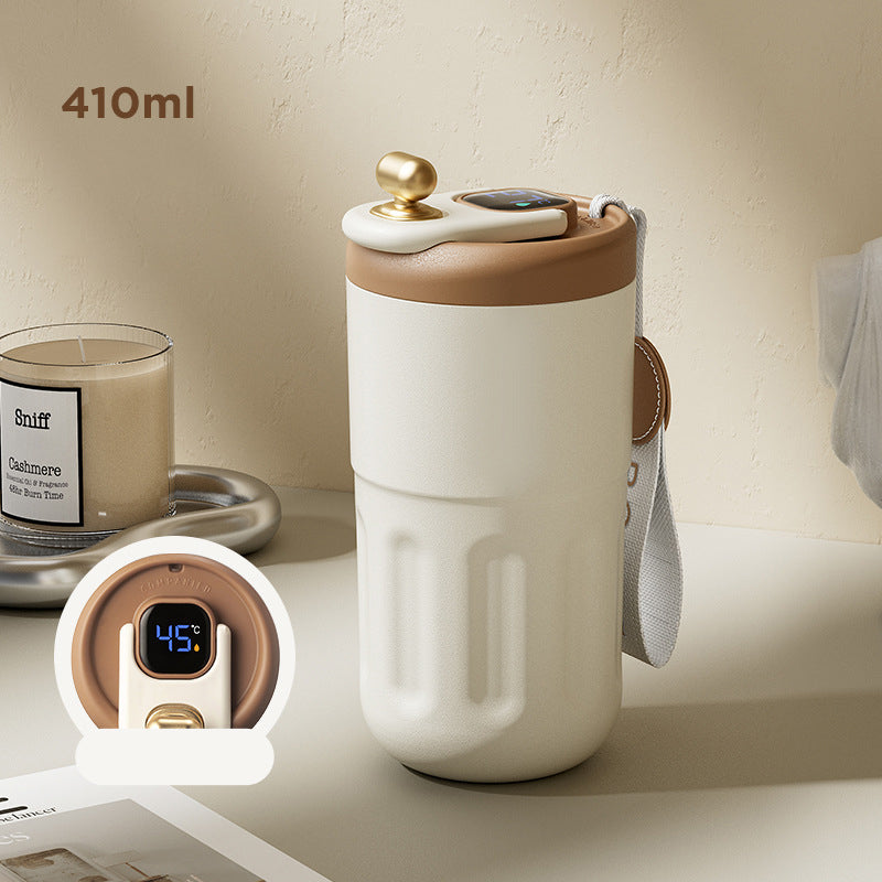 Digital Display Stainless Steel Coffee Insulated Cup 410ml