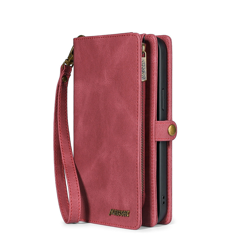 For Samsung Note20 Mobile Phone Holster S22Plus Wallet Mobile Phone Cases A53 Multi-Function Card Protective Cover