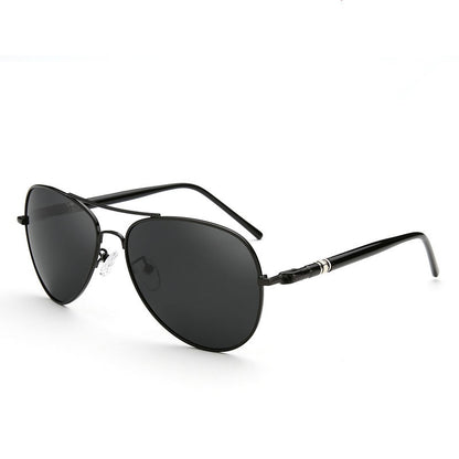 Metail Frame Quality Oversized Spring Leg Alloy Men Sunglasses Polarized Brand Design Pilot Male Sun Glasses Driving
