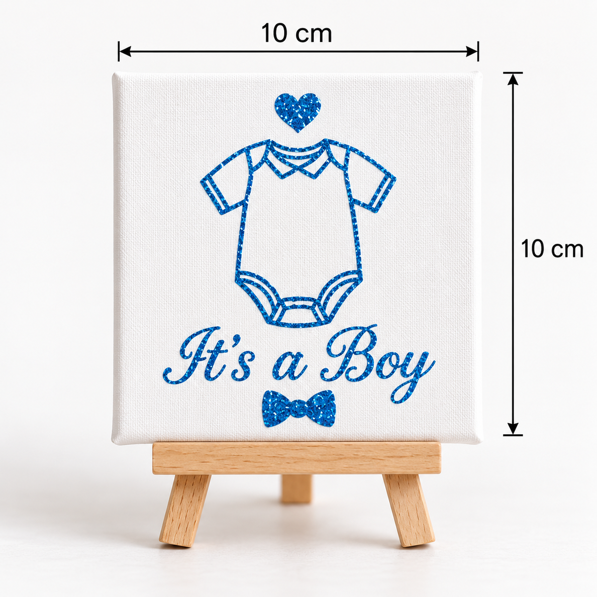 It’s a Boy Mini Canvas with Wooden Easel – Baby Shower, New Baby & Nursery Gift