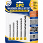 5PC Masonry Drill Bit Set 3mm 4mm 5mm 6mm 8mm – Carbide Tip Drill Bits for Brick, Concrete, Stone & Block | DIY & Home Improvement