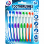8 Pack Toothbrushes – Assorted Colour Manual Toothbrush Value Pack with Comfortable Grip | Everyday Oral Care & Family Dental Hygiene