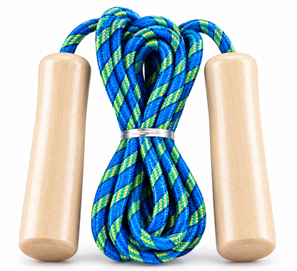 2.7m Skipping Rope with Wooden Handles – Lightweight Jump Rope for Fitness, Cardio, Gym & Home Workouts