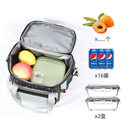 Street style cool lunch bag insulation fresh-keeping bag leak-proof ice pack double-layer insulation lunch bag