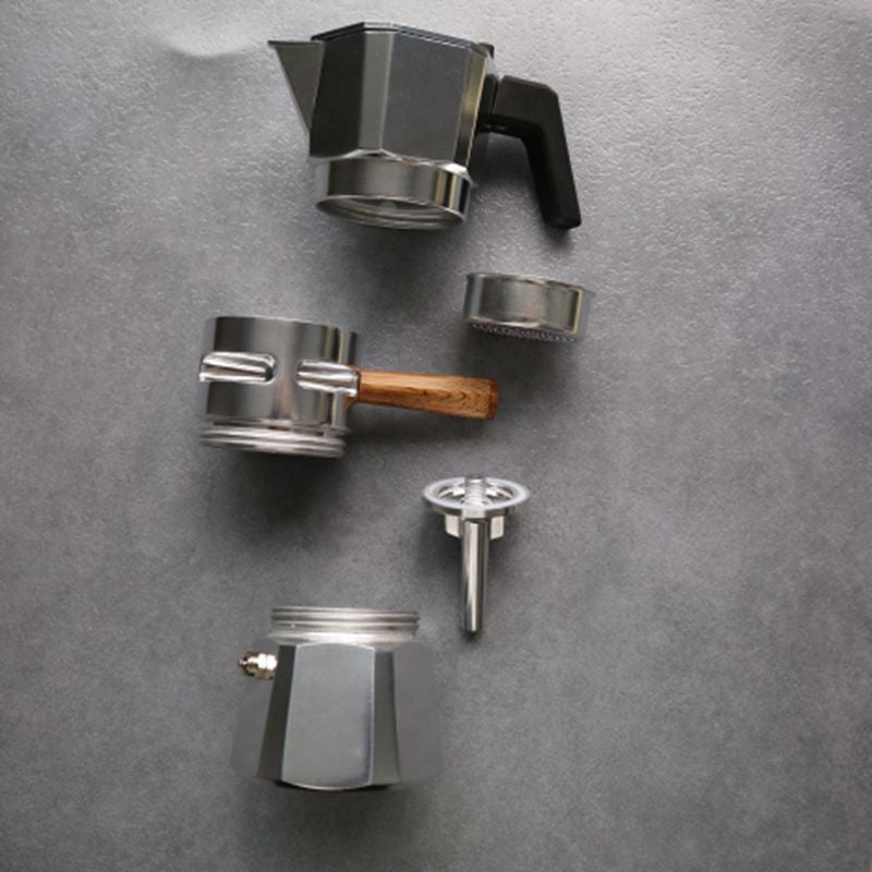 Two-Cup Coffee Pot Double Valve Moka Pot