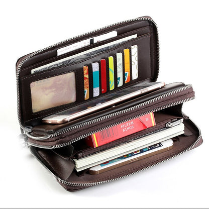 Brand wallet men wallets leather fashion handbags Men's wallet luxury high capacity casual black men's handbag wallet leather