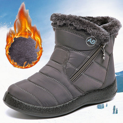 Winter Women Boots Thick Bottom Ankle Boots Women Waterproof Boots Fashion Women Shoes Solid Color Ladies Shoes Female Sneakers