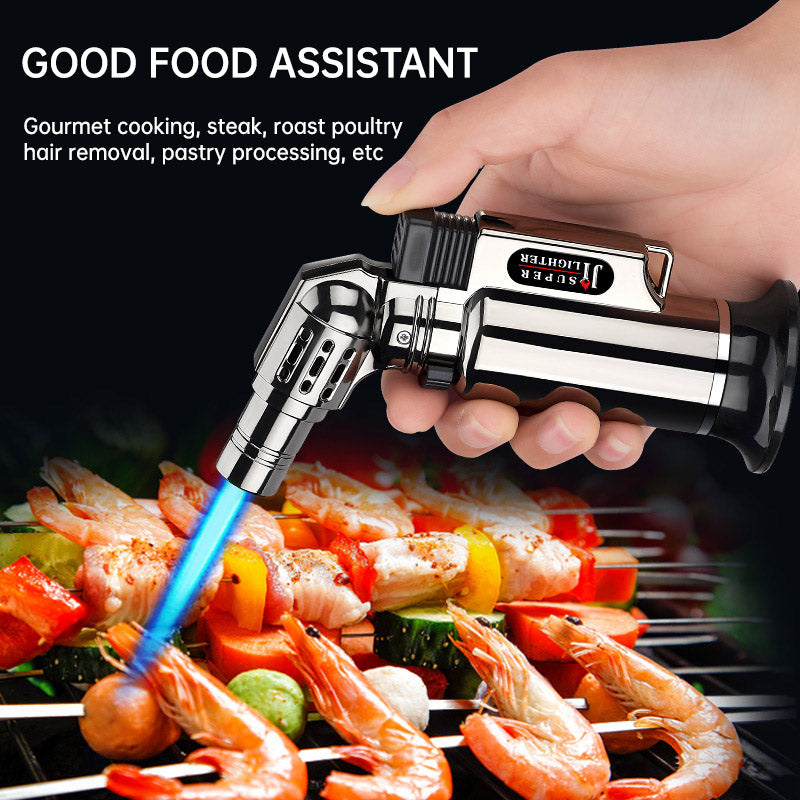 Windproof Turbo Gas Lighters Welding Torch Kitchen Cooking Adjustable Flame Powerful Spray Gun Cigar Lighter For Men Gifts