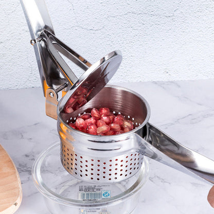 Squeezer Stainless Steel Manual Juicer Household Vegetable Filling Dehydration Large Practical And Creative Potato Mashing