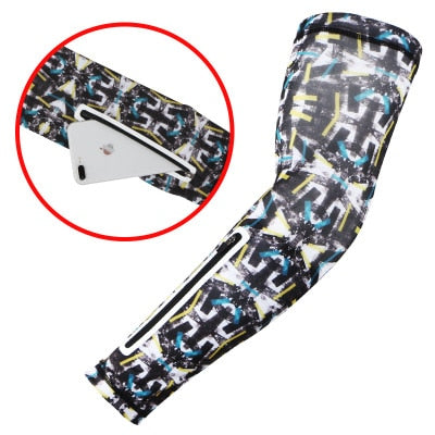 1PC Unisex Short Arm warmer for Mobile Phone Stretch Arm Bag Running Riding Sunscreen Armband Wrist Bag