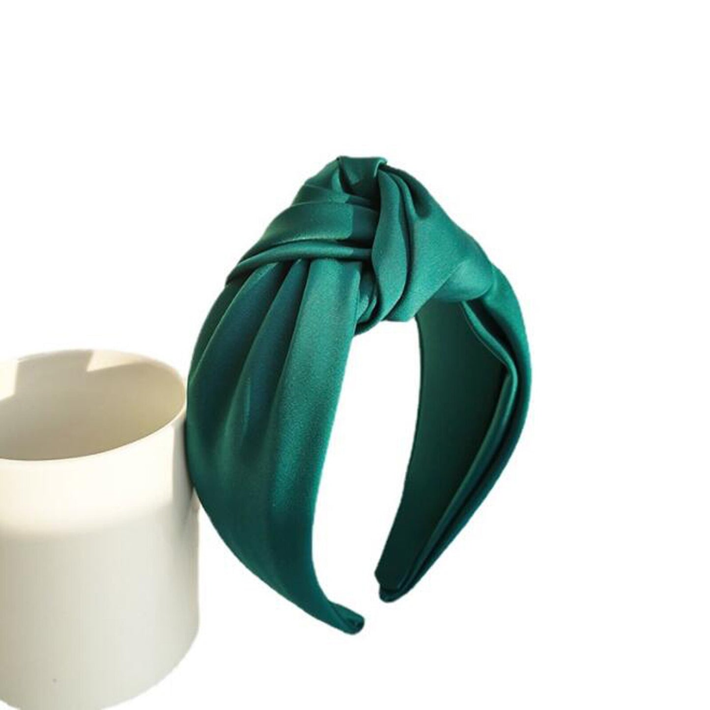 New Fashion Women Headband Adult Wide Side Solid Color Hairband Center Knot Turban Casual Hair Accessories Wholesale