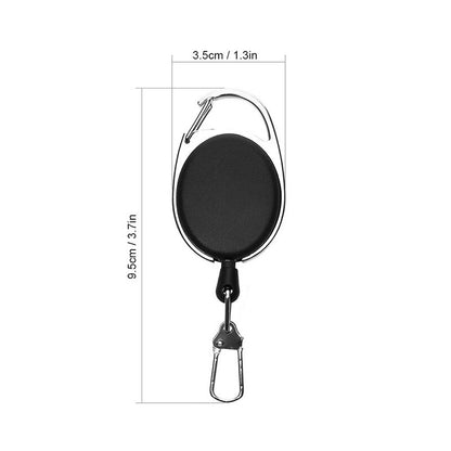 Retractable Key Chain Reel Badge Holder Fly Fishing Zinger Retractor with Quick Release Spring Clip Fishing Accessories