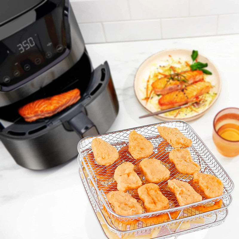 Airfryer Accessories Three-Tier Airfryer Steamer Rack Stainless Steel DZ201 Stackable Rack Dehydration Rack Dried Fruit Rack
