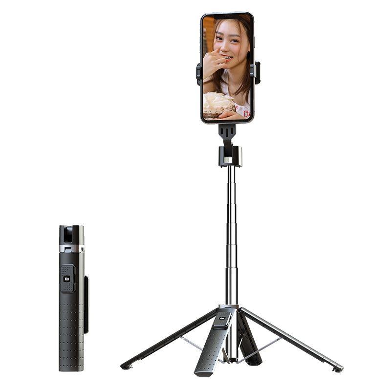 New Reinforced Quadripod Bluetooth Selfie Stick Outdoor Multi-Function Mobile Phone Live Broadcast Bracket Fill Light Selfie Stick